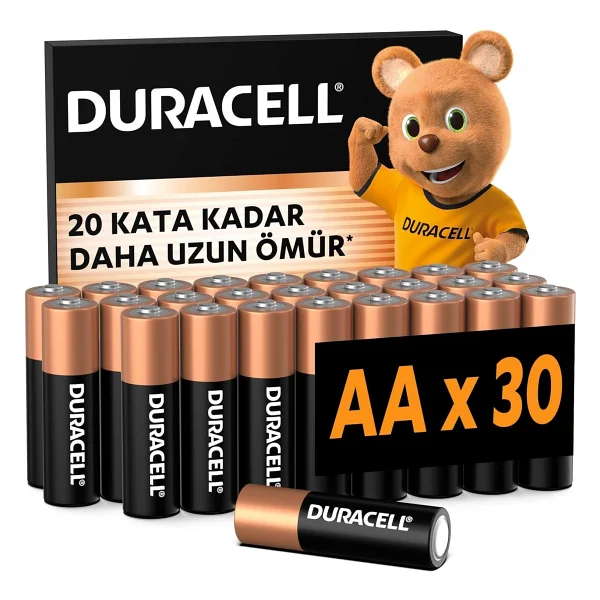 Duracell Lr6/Mn1500 30'lu Alkalin Aa Kalem Pil - Görsel 6