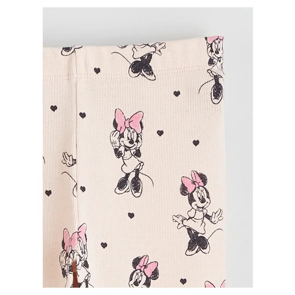Lc Waikiki Yeni Sezon Minnie Mouse Baskılı Kız Çocuk Tayt - 1 - 2 Yaş - Ekru - Görsel 3