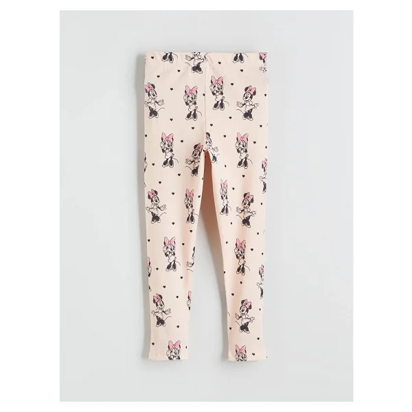 Lc Waikiki Yeni Sezon Minnie Mouse Baskılı Kız Çocuk Tayt - 1 - 2 Yaş - Ekru - Görsel 4
