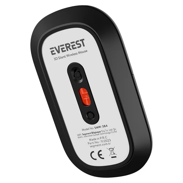 Everest Smw-384 Gri Sessiz Optik Kablosuz Mouse - Görsel 5
