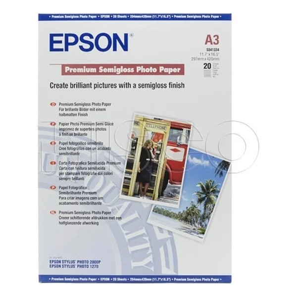 Epson Premium Semigloss S041334 251 Gr 20'li A3 Fotoğraf Kağıdı - Görsel 2
