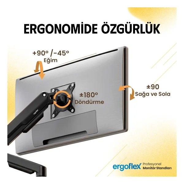 Ergoflex Ef X8 Amortisörlü 17-32inch Monitör Kolu 2-9 Kg Monitör Standı 2026 Versiyon - Görsel 7