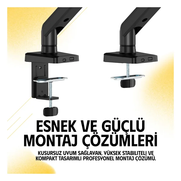 Ergoflex Ef X10 Siyah 22-40inch Amortisörlü 12 Kg Monitör Standı - Görsel 2