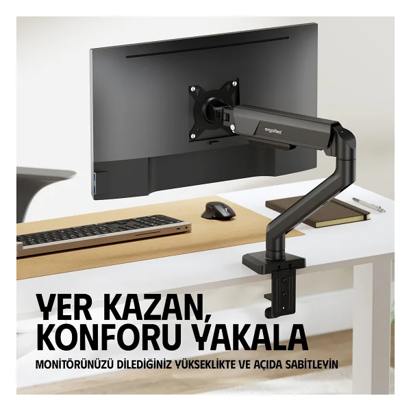 Ergoflex Ef X10 Siyah 22-40inch Amortisörlü 12 Kg Monitör Standı - Görsel 5