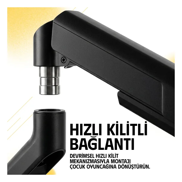 Ergoflex Ef X10 Siyah 22-40inch Amortisörlü 12 Kg Monitör Standı - Görsel 6