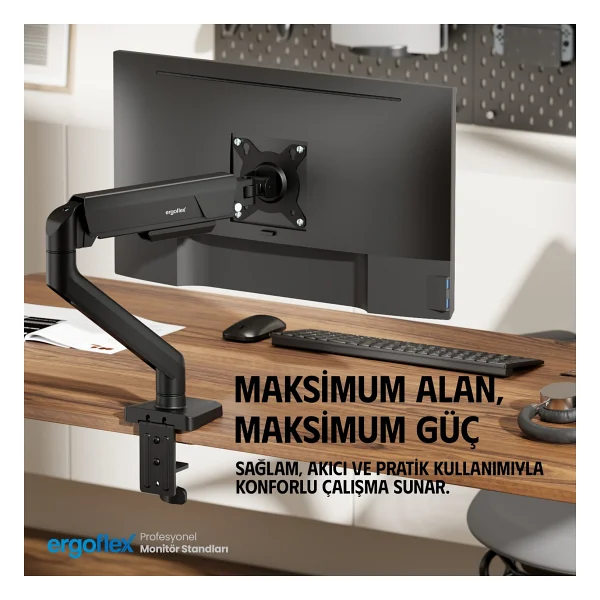 Ergoflex Ef X10 Siyah 22-40inch Amortisörlü 12 Kg Monitör Standı - Görsel 7