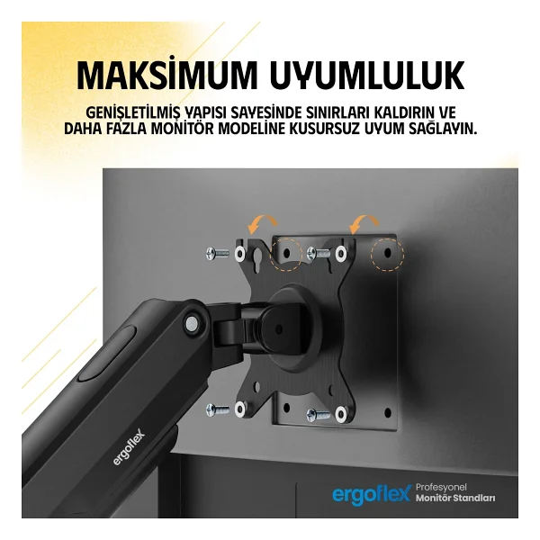 Ergoflex Ef X10 Siyah 22-40inch Amortisörlü 12 Kg Monitör Standı - Görsel 8