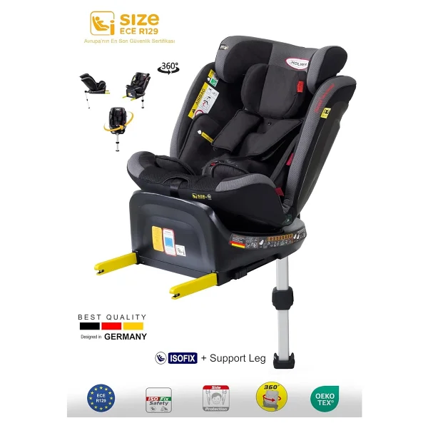 Holmer Capsula Multipro Aero 3d Legfix I-Size 40-150cm (360° Dönebilir) 0-36kg Isofix Oto Koltu - Çok Renkli - Görsel 2