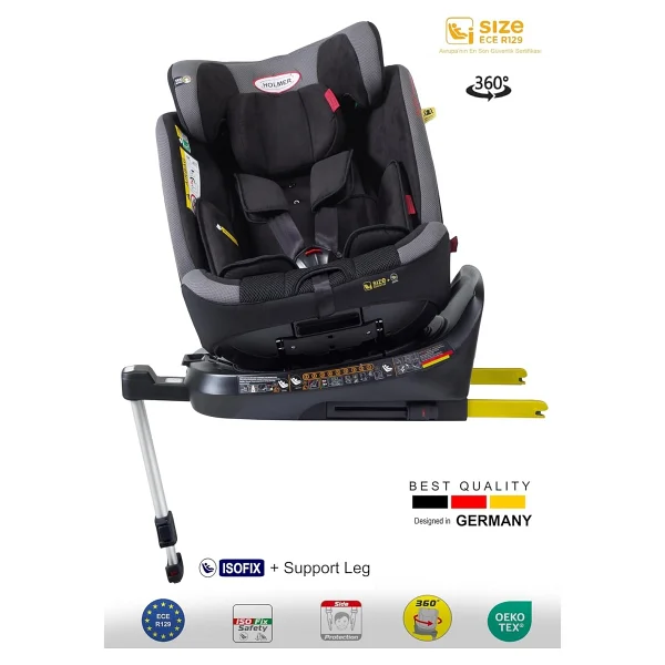 Holmer Capsula Multipro Aero 3d Legfix I-Size 40-150cm (360° Dönebilir) 0-36kg Isofix Oto Koltu - Çok Renkli - Görsel 3