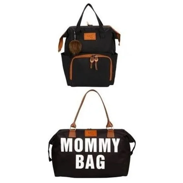Lui Baby Anne Bebek Bakım Sırt Çantası Termal Biberonluk Ve Mommy Bag Anne Bebek Bakım Çantası Termal Biberon - Görsel 8