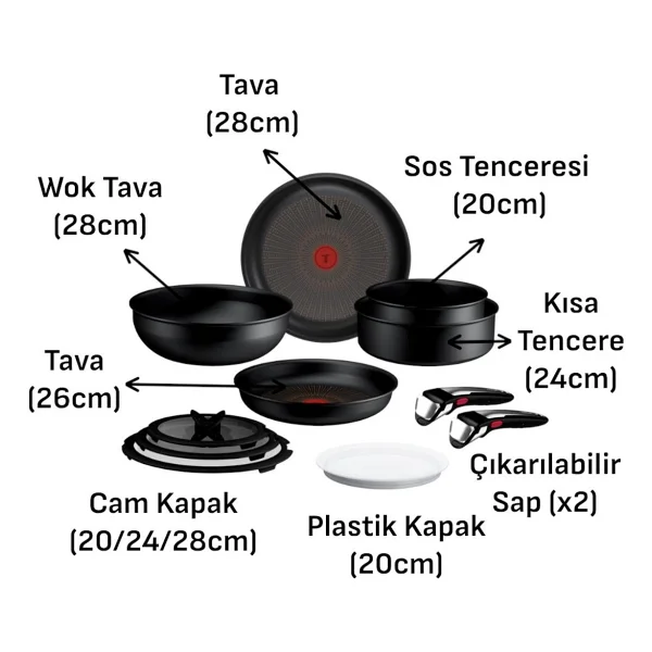 Tefal Ingenio Experience Fusion Core 9x 11 Parça Tava Ve Tencere Seti - Görsel 4