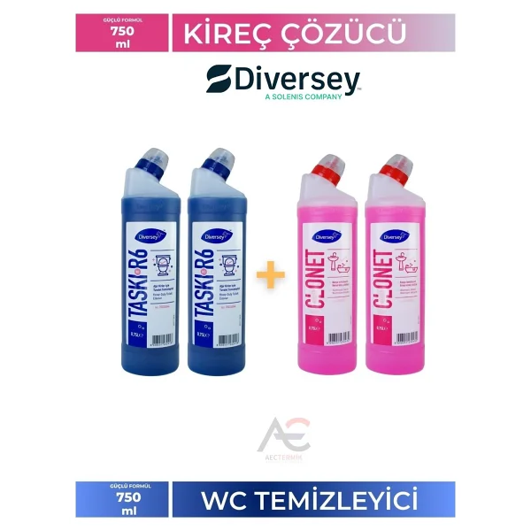 Diversey 2 Adet Room Care R6 750 Ml + Taski Clonet Extra 2 X 750 Ml - Görsel 7