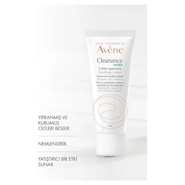 Avene Cleanance Hydra Creme Apaisante 40 Ml Kuru Ciltler Bakım Kremi - Görsel 6
