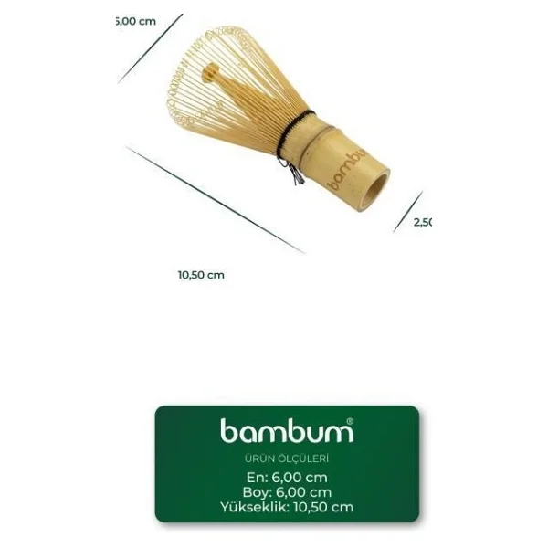 Bambum Cashi Matcha Çayı Fırçası - Görsel 3