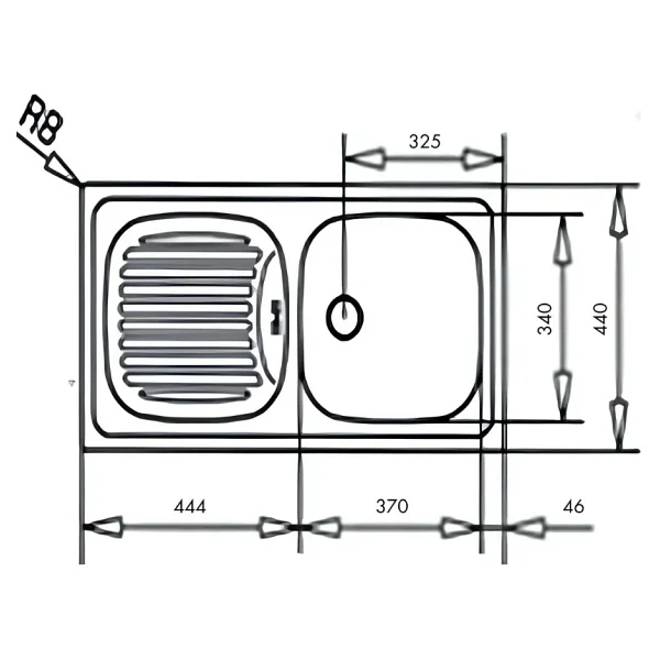 Teka Ebm 45 Paslanmaz Sol Çelik Eviye - Görsel 4