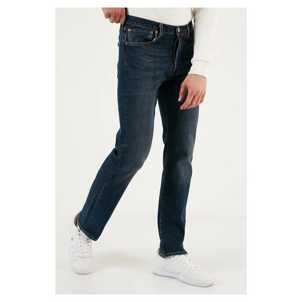 Levi's 501 Original A7735-0000 Koyu Lacivert Erkek Kot Pantolon - Görsel 4