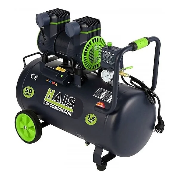 Hais 50 Lt 1.5 Hp Sessiz Yağsız Hava Kompresörü - Görsel 2