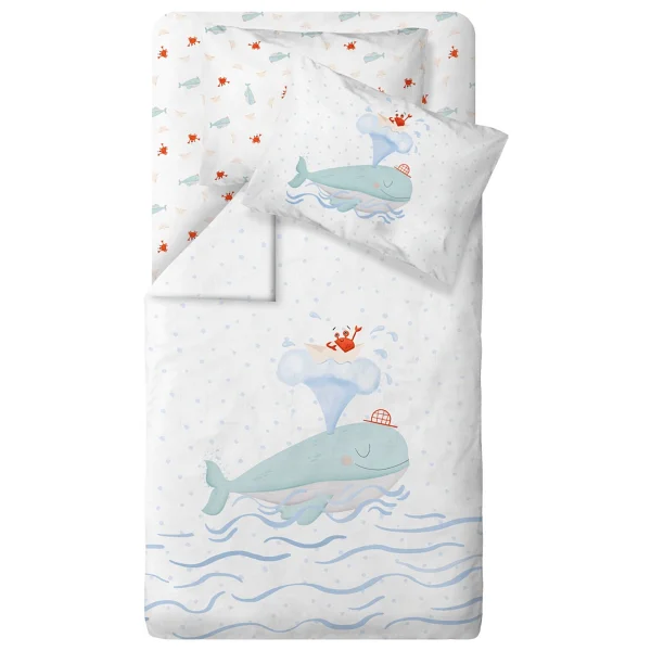 Casadora Baby Boubou %100 Organik Pamuk Saten Bebek Çocuk Nevresim Takımı 100 X 150 Cm - Mavi - Görsel 7