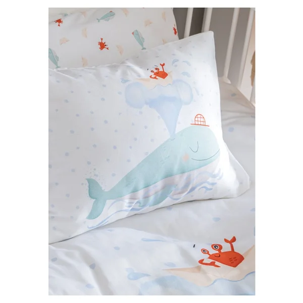 Casadora Baby Boubou %100 Organik Pamuk Saten Bebek Çocuk Nevresim Takımı 100 X 150 Cm - Mavi - Görsel 2