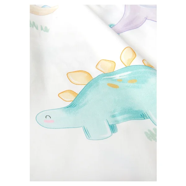 Casadora Baby Dino %100 Organik Pamuk Saten Bebek Çocuk Nevresim Takımı 160 X 220 Cm - Görsel 4