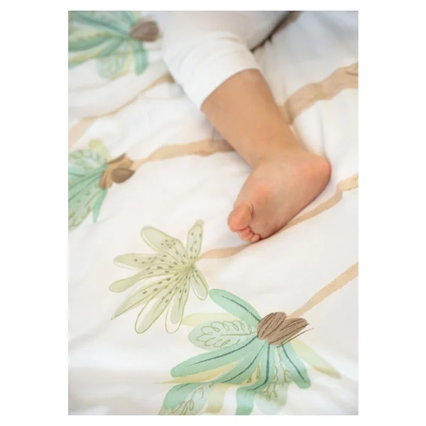 Casadora Baby Dino %100 Organik Pamuk Saten Bebek Çocuk Nevresim Takımı 160 X 220 Cm - Görsel 5
