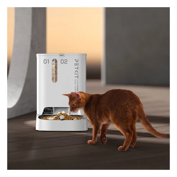 Petkit Yumshare Kameralı Çift Hazneli Akıllı Mama Kabı 2 Resmi Distribütör Garantili Beyaz - Görsel 3