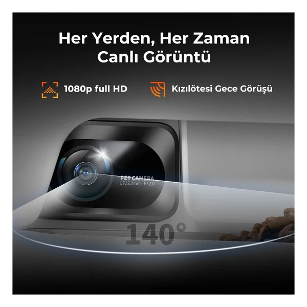 Petkit Yumshare Kameralı Çift Hazneli Akıllı Mama Kabı 2 Resmi Distribütör Garantili Beyaz - Görsel 4