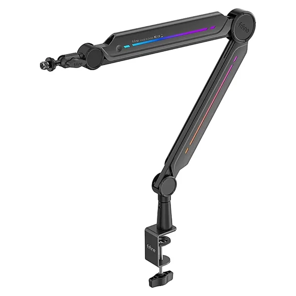 Fifine Bm66pro RGB Masaüstü Yayıncı Mikrofon Standı - Siyah - Görsel 4