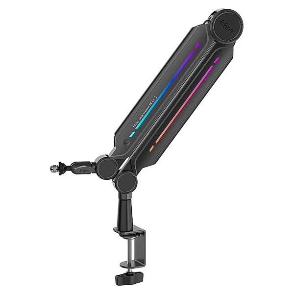 Fifine Bm66pro RGB Masaüstü Yayıncı Mikrofon Standı - Siyah - Görsel 2