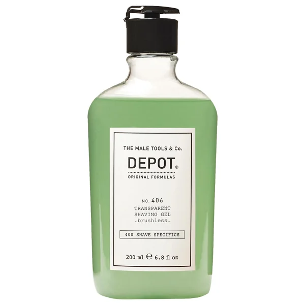Depot No. 406 Transparent Shaving Gel Brushless Nemlendirici Tıraş Jeli 200 Ml - Görsel 2