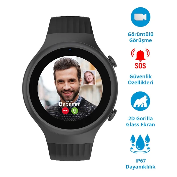 Wiky Watch 5s Siyah Akıllı Çocuk Saati - Görsel 2