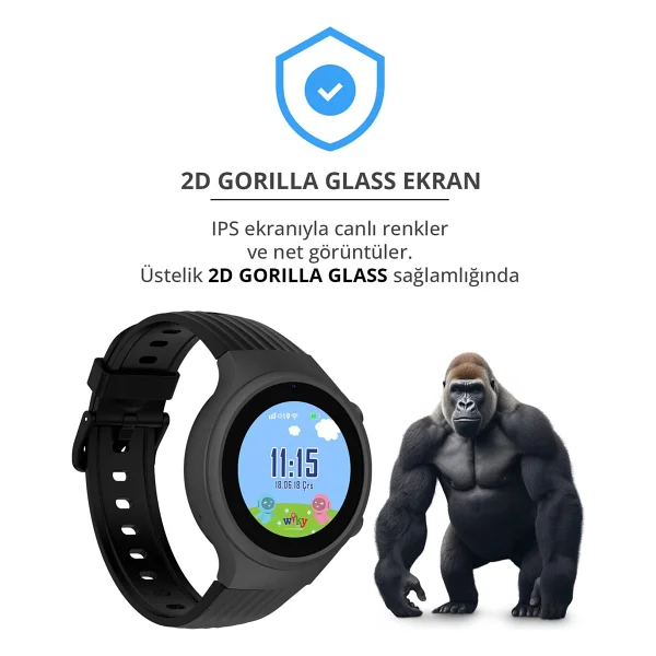 Wiky Watch 5s Siyah Akıllı Çocuk Saati - Görsel 6