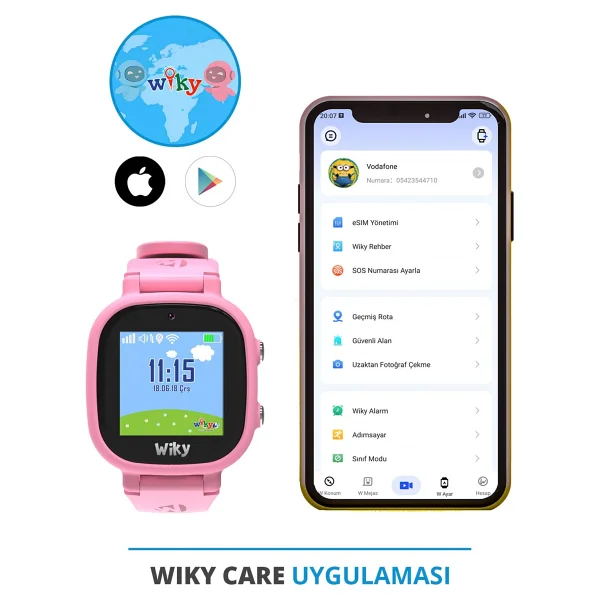 Wiky Watch 5e Pembe Akıllı Çocuk Saati - Görsel 3