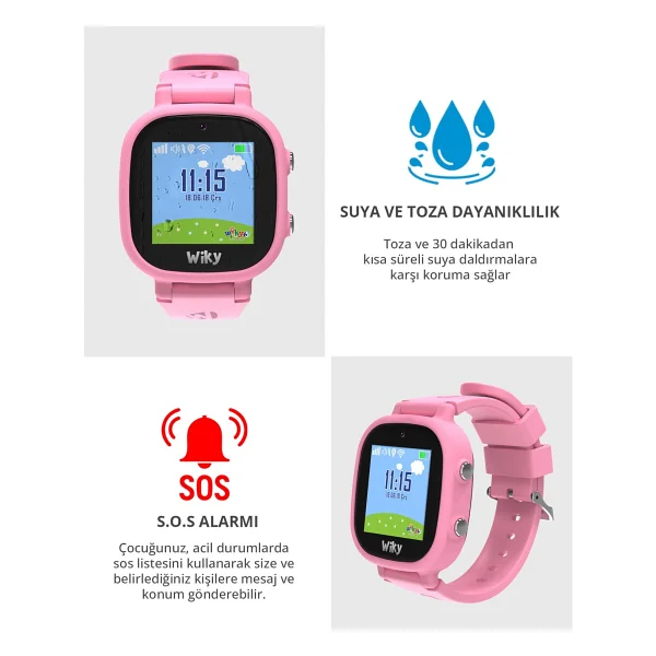 Wiky Watch 5e Pembe Akıllı Çocuk Saati - Görsel 5