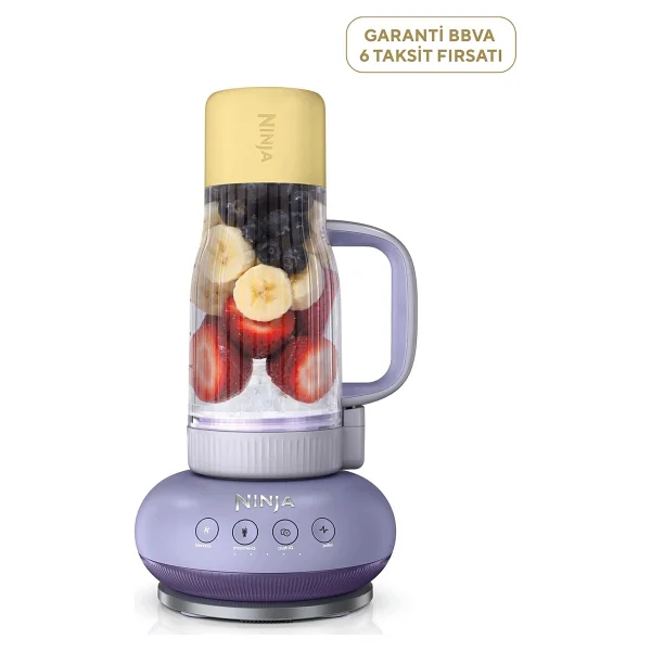 Ninja Blendboss Tumbler Lavender Lemonade 1200 W Taşınabilir Smoothie Blender - Görsel 9