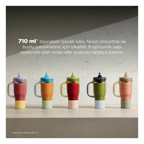 Ninja Blendboss Tumbler Lavender Lemonade 1200 W Taşınabilir Smoothie Blender - Görsel 4
