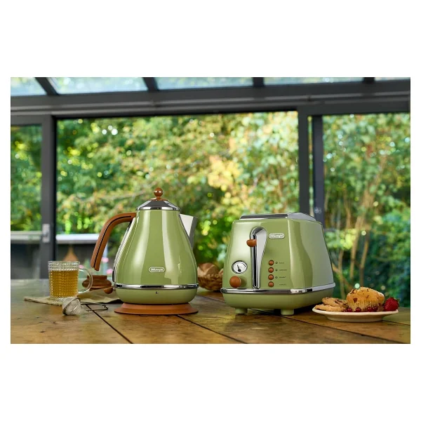Delonghi Kbov 2001.Gr Icona Vintage Yeşil 2000 W 1.7 Lt Çelik Kettle - Görsel 3