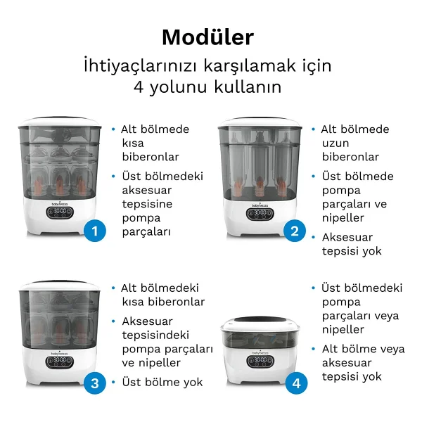 Baby Brezza Sterilizer Dryer Advanced 3'ü 1 Arada Biberon Kurutucu Ve Sterilizatör - Görsel 6