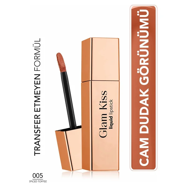 Flormar Glam Kiss Yüksek Pigmentli & Nemlendirici Parlak Bitişli 008 Scarlet Heat Likit Ruj - Görsel 7