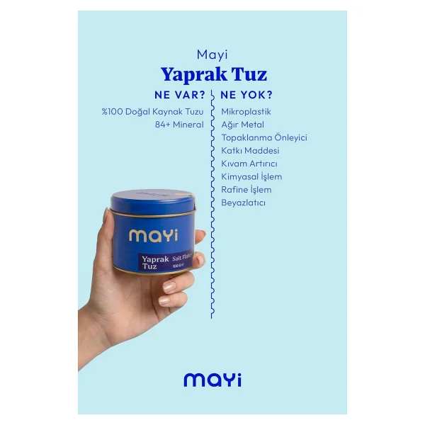 Mayi Tuz Mayi Yaprak Tuz 100 Gr - Görsel 4