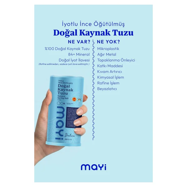 Mayi Tuz İyotlu İnce Kaynak Tuzu 250 Gr - Görsel 4