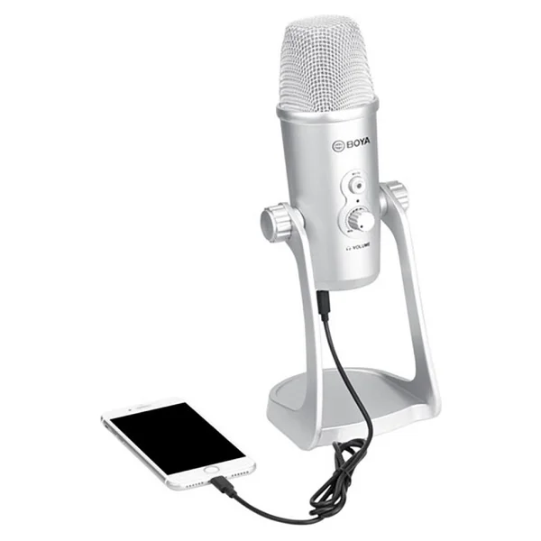 Boya By-Pm700sp Gümüş USB Canlı Yayın Mikrofonu - Görsel 10