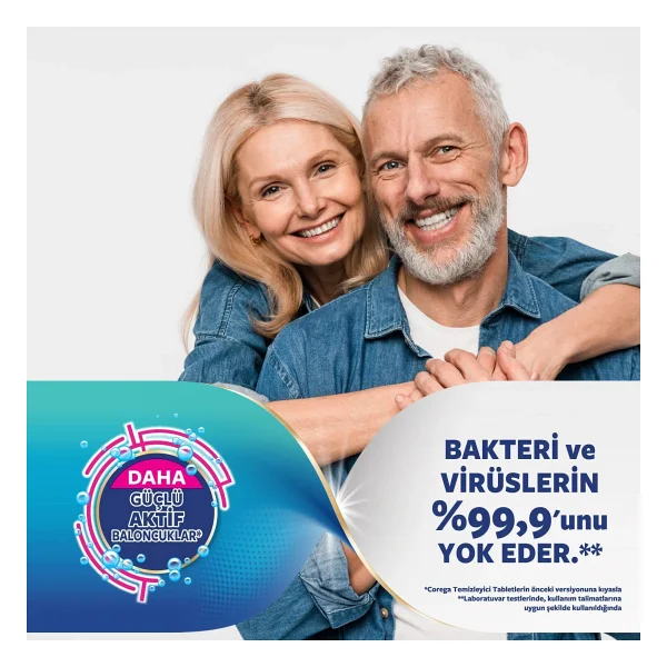 Corega Beyazlatıcı Temizleyici Tablet 90'lı Paket Diş Hekimlerinin Önerdiği Ürün - Görsel 3