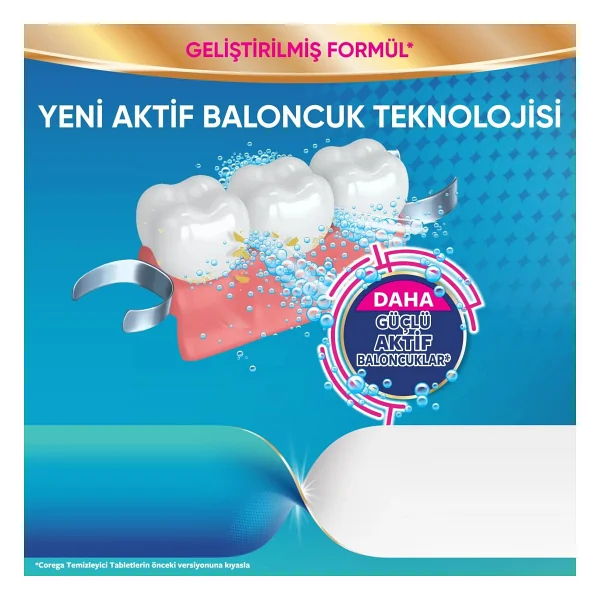 Corega Beyazlatıcı Temizleyici Tablet 90'lı Paket Diş Hekimlerinin Önerdiği Ürün - Görsel 4