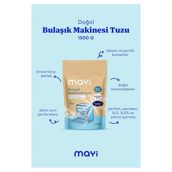 Mayi Tuz Doğal Bulaşık Makine Tuzu - Görsel 2