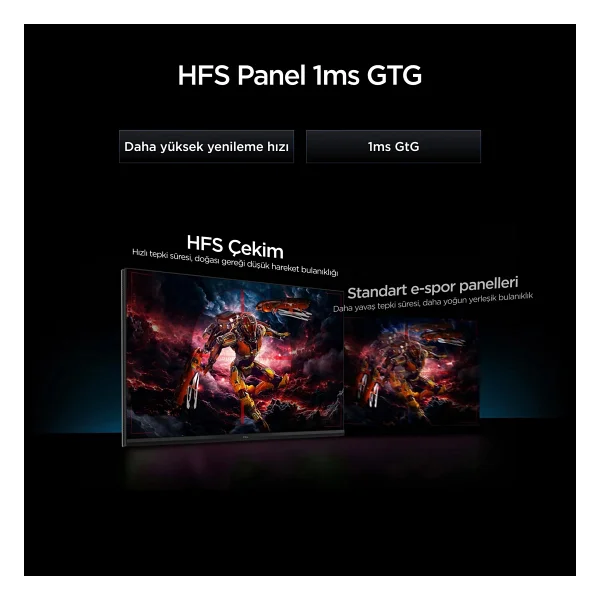 Tcl 27p3a Pro Qd-Mini 27" 1 Ms 2k Pivot 320 Hz Oyuncu Monitörü - Görsel 2