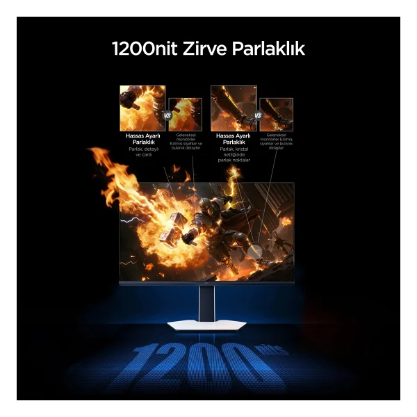 Tcl 27p3a Pro Qd-Mini 27" 1 Ms 2k Pivot 320 Hz Oyuncu Monitörü - Görsel 8