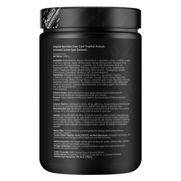 Kingsize Nutrition Crea Carb 1000 Gr - Görsel 7