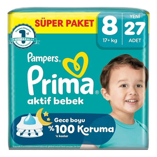 Prima Aktif 8 Numara Xxx Large 27'li Bebek Bezi - Görsel 6