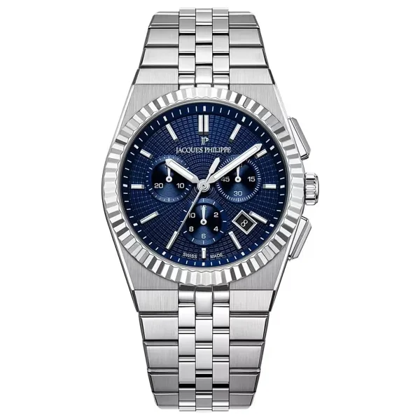 Jacques Philippe Virtus Chrono Jpqgc1051336 Lacivert Erkek Kol Saati - Görsel 4